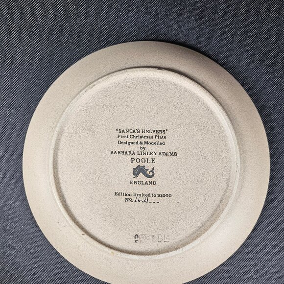 1978 Santa's Helpers Cats First Christmas Collector Plate Poole Pottery England - Picture 7 of 10